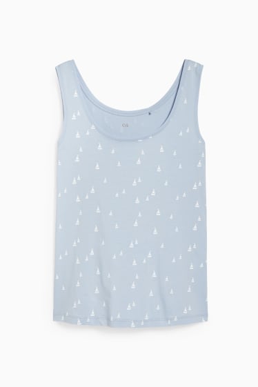 Dames - Basic-hemdje - lichtblauw