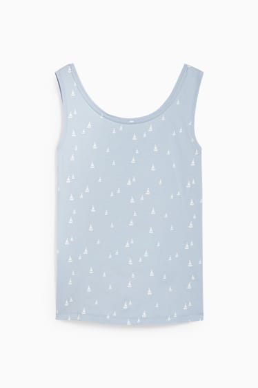 Dames - Basic-hemdje - lichtblauw