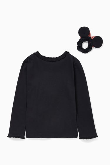 Enfants - Disney - ensemble - haut à manches longues et chouchou - 2 pièces - noir