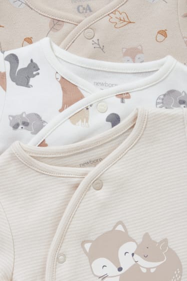 Babys - Multipack 3er - Baby-Schlafanzug - beige