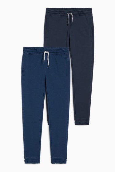 Enfants - Lot de 2 - pantalon de jogging - bleu foncé