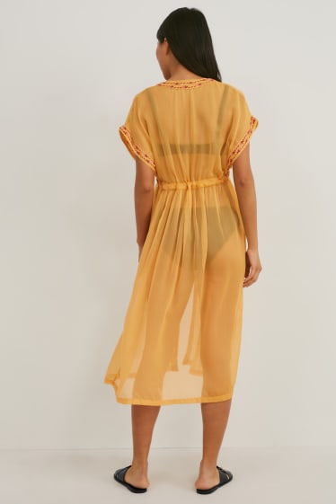 Femmes - Kimono de gaze - jaune