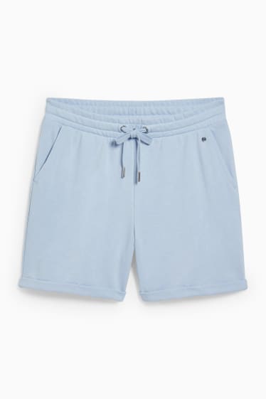 Dames - Basic-sweatshort - lichtblauw