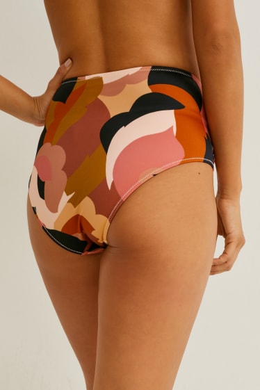 Femei - Chiloți bikini - talie înaltă - LYCRA® XTRA LIFE™ - cu model - bej