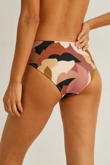Women - Bikini bottoms - mid-rise - LYCRA® XTRA LIFE™ - patterned - beige