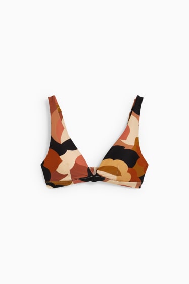 Women - Bikini top - padded - LYCRA® XTRA LIFE™ - patterned - beige