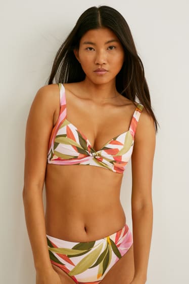 Dames - Bikinitop met knoop in de stof - voorgevormd - LYCRA® XTRA LIFE™ - oranje