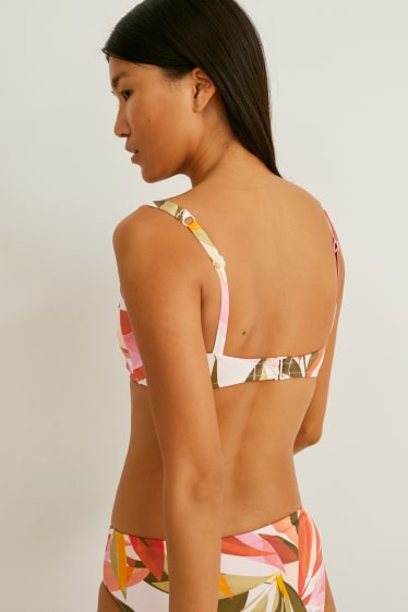 Kobiety - Góra od bikini z supełkiem - wyściełana - LYCRA® XTRA LIFE™ - pomarańczowy