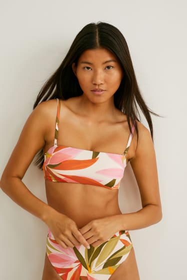 Mujer - Top de bikini - bandeau - con relleno - LYCRA® XTRA LIFE™ - naranja