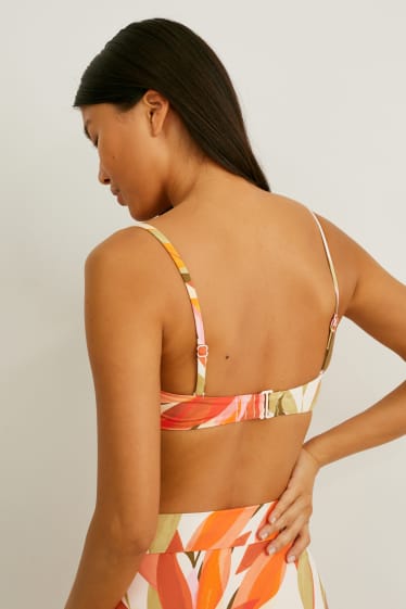 Donna - Reggiseno bikini - a fascia - imbottito - LYCRA® XTRA LIFE™ - arancione