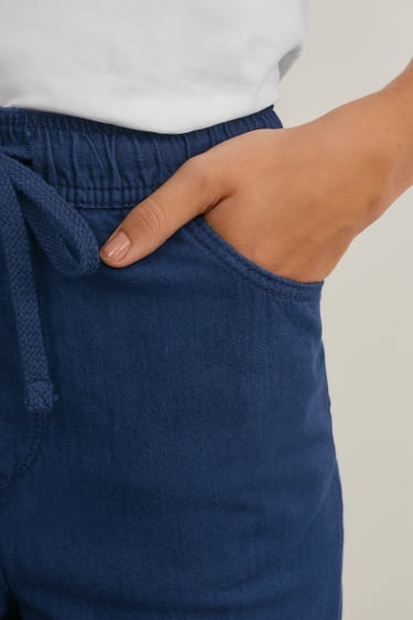 Damen - Jeans-Shorts - High Waist - dunkeljeansblau