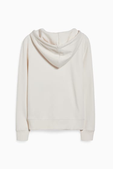 Women - Zip-through sweatshirt with hood - cremewhite