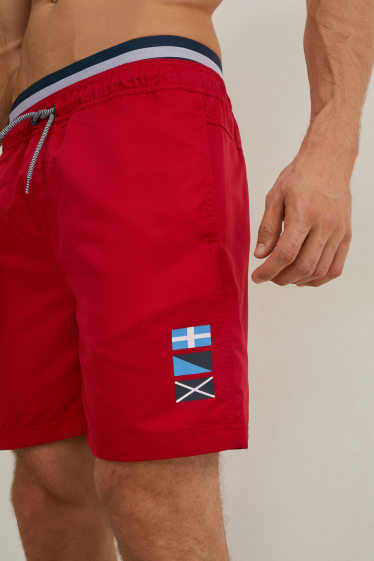 Herren - Badeshorts  - rot