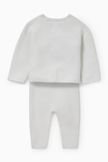 Baby's - Newbornoutfit - 2-delig - zuiver wit