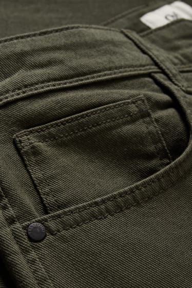 Hombre - Pantalón de tela - regular fit - LYCRA® - verde oscuro
