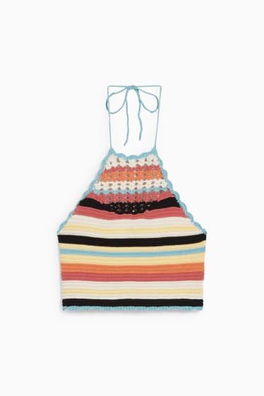 Femmes - CLOCKHOUSE - top en maille coupe raccourcie - à rayures - coloré
