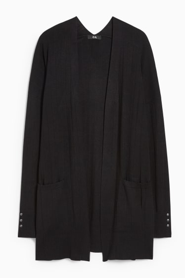 Dames - Gebreid vest - zwart