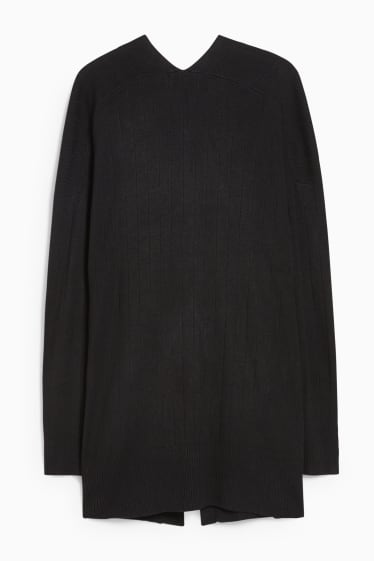 Dames - Gebreid vest - zwart