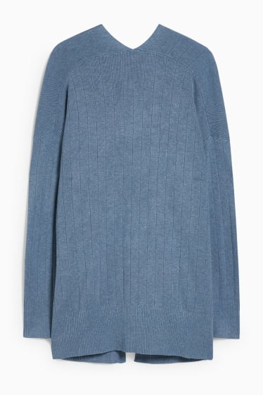 Femei - Cardigan tricotat - albastru închis