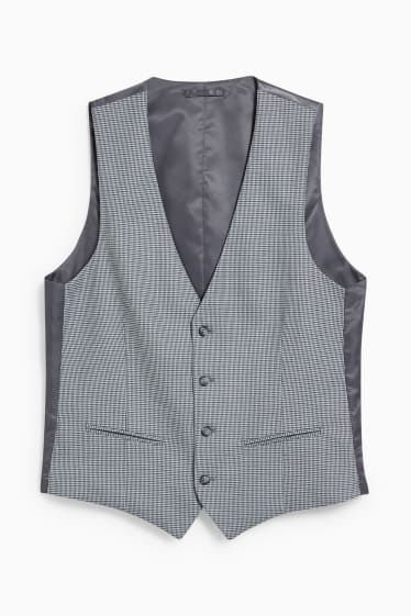 Herren - Baukasten-Weste - Slim Fit - LYCRA® - grau-melange