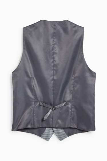 Herren - Baukasten-Weste - Slim Fit - LYCRA® - grau-melange