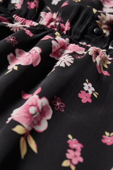 Dámské - CLOCKHOUSE - šifonové šaty - s květinovým vzorem - černá