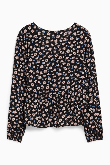 Women - CLOCKHOUSE - blouse - LENZING™ ECOVERO™ - floral - black