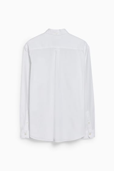 Pánské - Oxfordská košile - regular fit - button-down - bílá