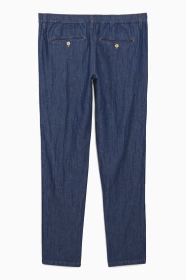 Pánské - Tapered jeans - s konopnými vlákny - džíny - tmavomodré