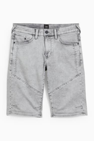 Herren - Jeans-Bermudas - Flex Jog Denim - LYCRA® - helljeansgrau