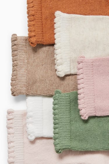 Bébés - Lot de 7 paires - chaussettes pour bébé - beige