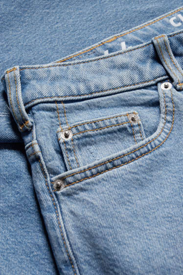 Femmes - CLOCKHOUSE - jean à jambes évasées - high waist - jean bleu
