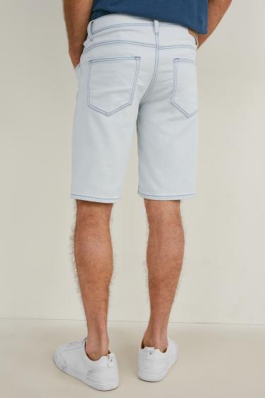 Men - Denim shorts - LYCRA® - denim-light gray