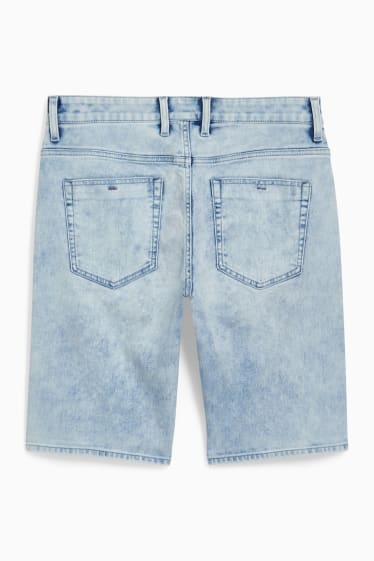 Men - Denim bermuda shorts - LYCRA® - denim-light blue