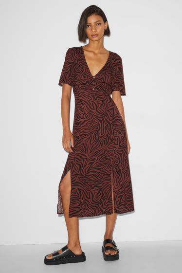 Femmes - CLOCKHOUSE - robe - à motif - marron