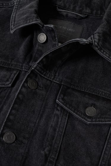 Men - Denim waistcoat - denim-dark gray