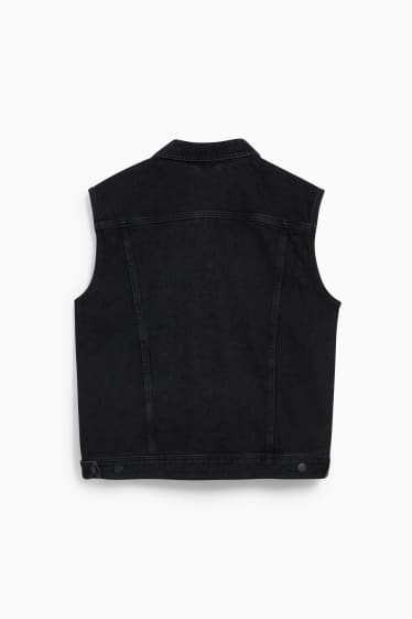 Men - Denim waistcoat - denim-dark gray