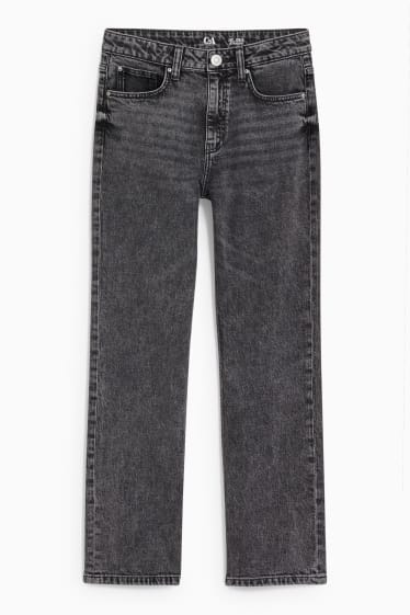 Enfants filles - Jean coupe droite - jean gris
