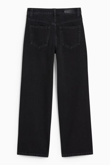 Kinder - Wide Leg Jeans - dunkeljeansgrau