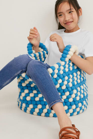 Kinderen: meisjes - Skinny jeans - jeansblauw