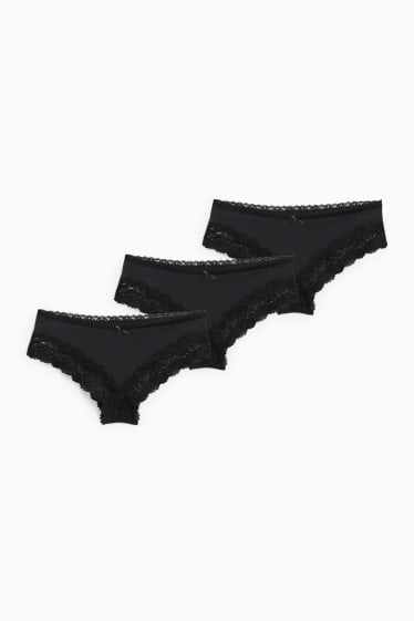 Donna - Confezione da 3 - coulotte - nero
