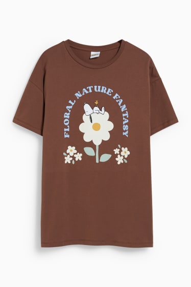 Dames - CLOCKHOUSE - T-shirt - Peanuts - Cacao