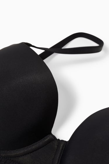 Women - Multipack of 2 - underwire bra - FULL COVERAGE - padded - black