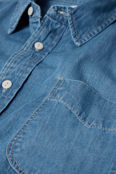 Heren - MUSTANG - spijkerblouse - slim fit - kent - jeanslichtblauw