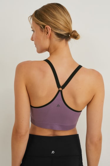 Damen - Funktions-BH - wattiert - Yoga - seamless - violett