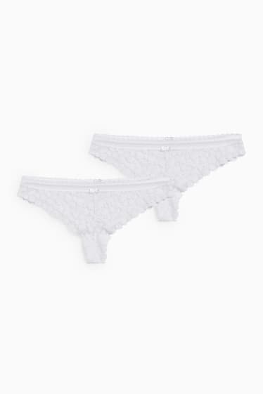 Donna - Confezione da 2 - slip - bianco