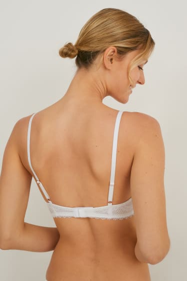 Femmes - Soutien-gorge avec armatures - DEMI - ampliforme - blanc crème