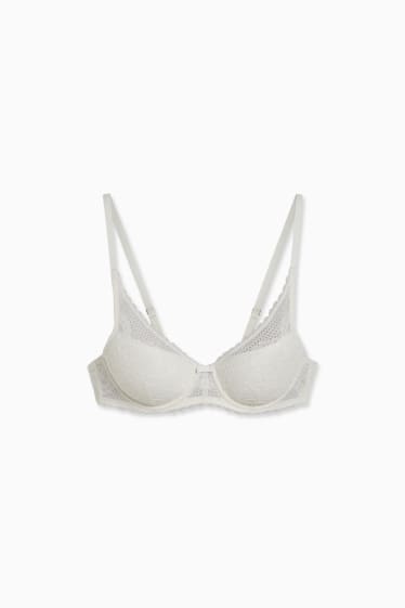 Donna - Reggiseno con ferretti - DEMI - imbottito - bianco crema