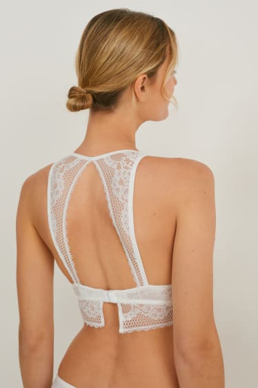 Damen - Bralette - wattiert - cremeweiss