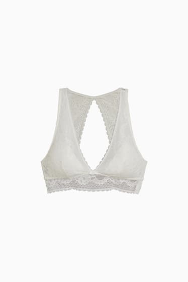 Donna - Bralette - imbottita - bianco crema